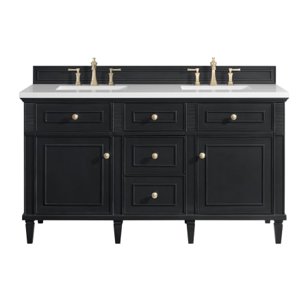 A large image of the James Martin Vanities 424-V60D-3WZ Black Onyx