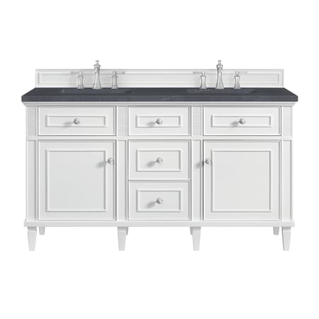 A large image of the James Martin Vanities 424-V60D-3CSP Bright White