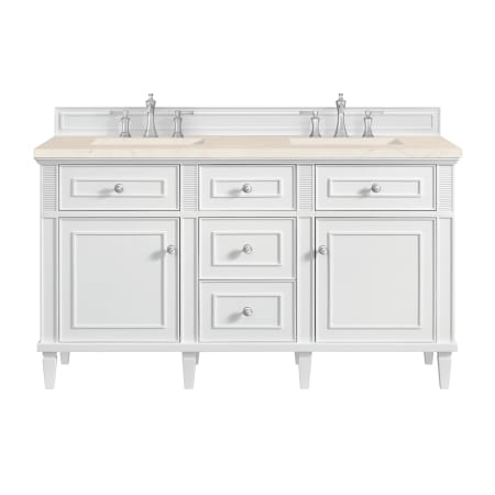 A large image of the James Martin Vanities 424-V60D-3EMR Bright White