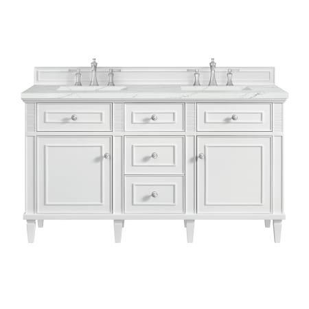 A large image of the James Martin Vanities 424-V60D-3ENC Bright White