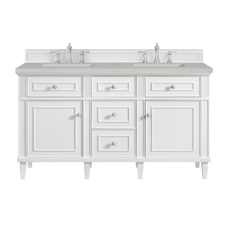 A large image of the James Martin Vanities 424-V60D-3ESR Bright White