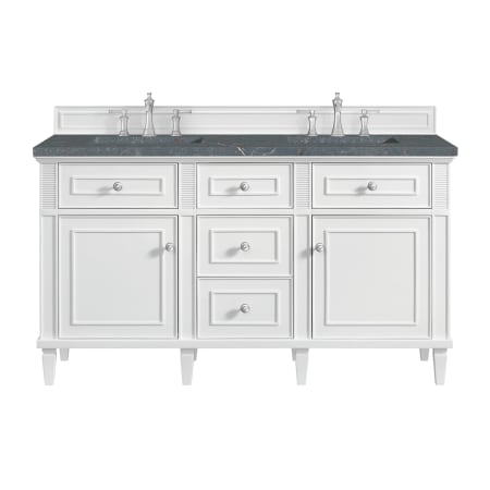 A large image of the James Martin Vanities 424-V60D-3PBL Bright White