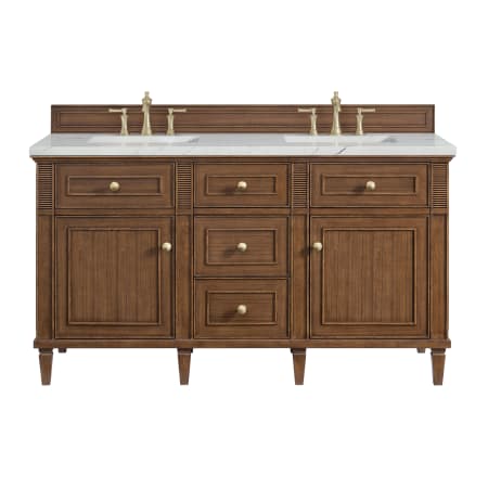 A large image of the James Martin Vanities 424-V60D-3ENC Mid-Century Walnut