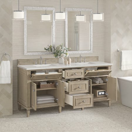 A large image of the James Martin Vanities 424-V72-3LDL Alternate Image