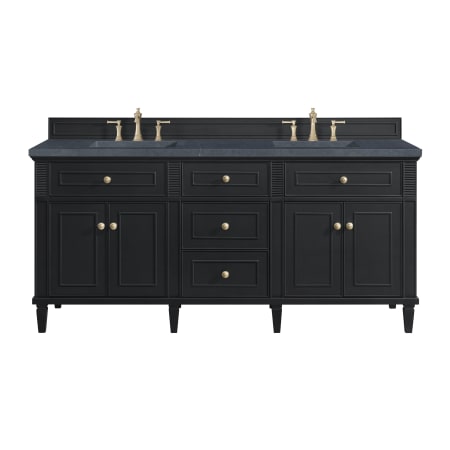 A large image of the James Martin Vanities 424-V72-3CSP Black Onyx