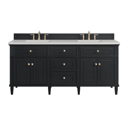 A large image of the James Martin Vanities 424-V72-3LDL Black Onyx