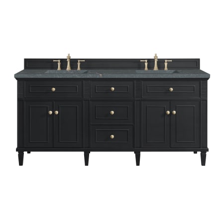 A large image of the James Martin Vanities 424-V72-3PBL Black Onyx