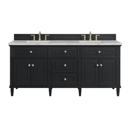 A large image of the James Martin Vanities 424-V72-3VSL Black Onyx