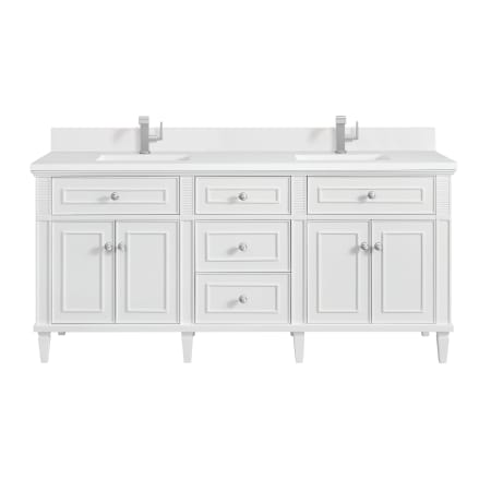 A large image of the James Martin Vanities 424-V72-1WZ Bright White