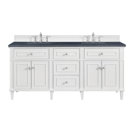A large image of the James Martin Vanities 424-V72-3CSP Bright White