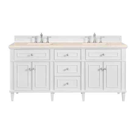 A large image of the James Martin Vanities 424-V72-3EMR Bright White