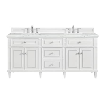 A large image of the James Martin Vanities 424-V72-3ENC Bright White