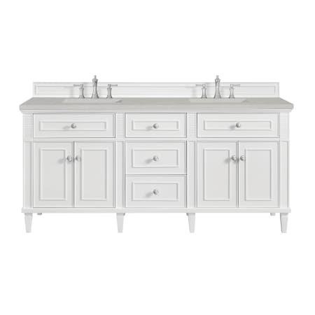 A large image of the James Martin Vanities 424-V72-3ESR Bright White