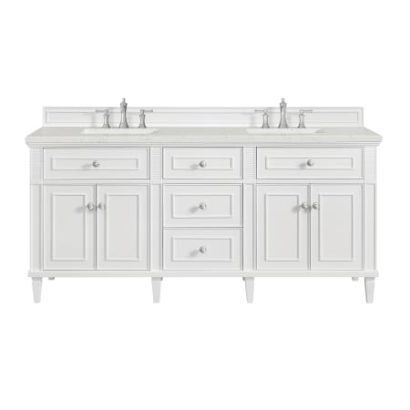 A large image of the James Martin Vanities 424-V72-3LDL Bright White