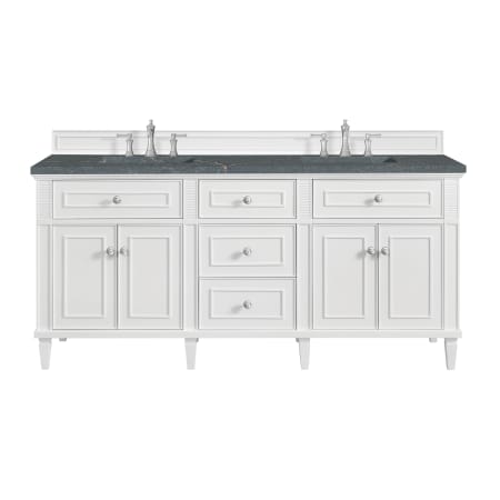 A large image of the James Martin Vanities 424-V72-3PBL Bright White