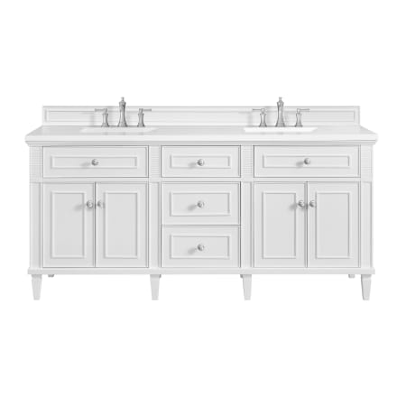 A large image of the James Martin Vanities 424-V72-3WZ Bright White