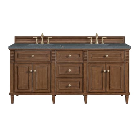 A large image of the James Martin Vanities 424-V72-3PBL Mid-Century Walnut