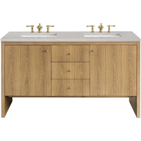 A large image of the James Martin Vanities 435-V60D-3ESR Light Natural Oak