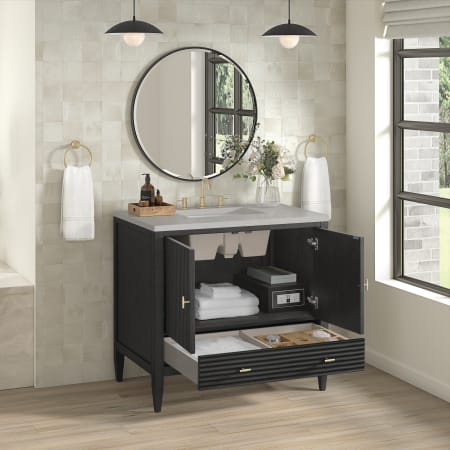 A large image of the James Martin Vanities 485-V36-3ESR Alternate Image