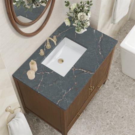 A large image of the James Martin Vanities 485-V36-3PBL Alternate Image