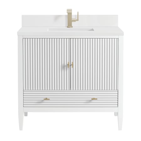 A large image of the James Martin Vanities 485-V36-1WZ Bright White