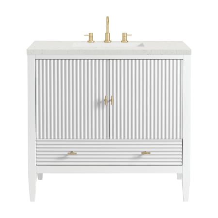 A large image of the James Martin Vanities 485-V36-3LDL Bright White
