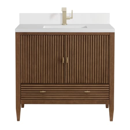 A large image of the James Martin Vanities 485-V36-1WZ Mid-Century Walnut