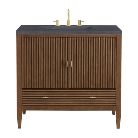 A large image of the James Martin Vanities 485-V36-3CSP Mid-Century Walnut