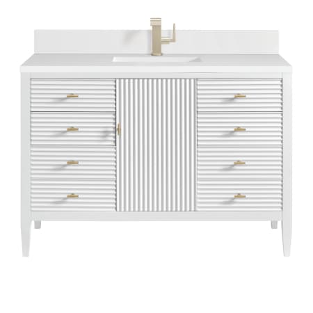 A large image of the James Martin Vanities 485-V48-1WZ Bright White