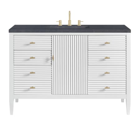 A large image of the James Martin Vanities 485-V48-3CSP Bright White
