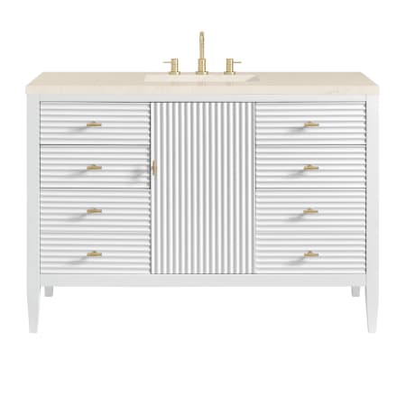 A large image of the James Martin Vanities 485-V48-3EMR Bright White