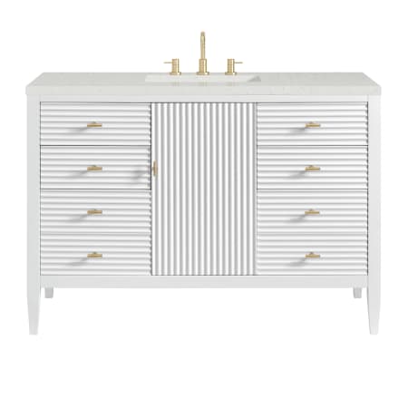 A large image of the James Martin Vanities 485-V48-3LDL Bright White