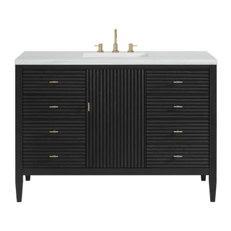 A large image of the James Martin Vanities 485-V48-3AF Carbon Oak