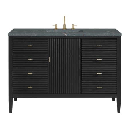 A large image of the James Martin Vanities 485-V48-3PBL Carbon Oak