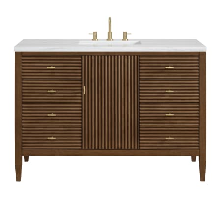 A large image of the James Martin Vanities 485-V48-3AF Mid-Century Walnut