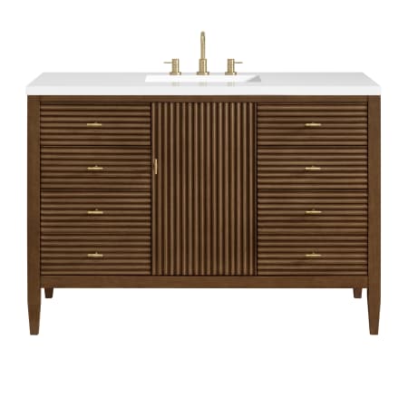 A large image of the James Martin Vanities 485-V48-3WZ Mid-Century Walnut