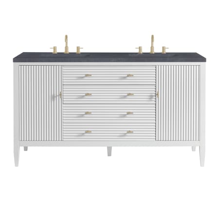 A large image of the James Martin Vanities 485-V60D-3CSP Bright White