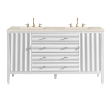 A large image of the James Martin Vanities 485-V60D-3EMR Bright White