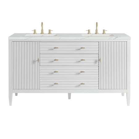 A large image of the James Martin Vanities 485-V60D-3ENC Bright White