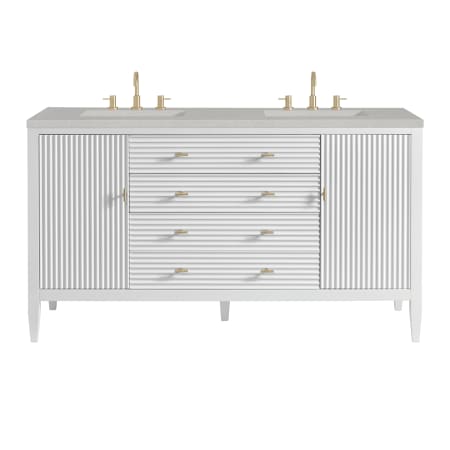 A large image of the James Martin Vanities 485-V60D-3ESR Bright White