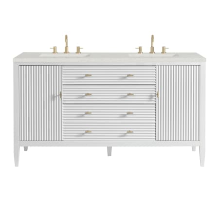 A large image of the James Martin Vanities 485-V60D-3LDL Bright White
