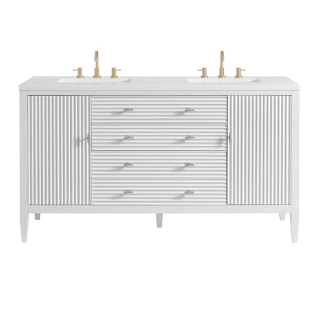 A large image of the James Martin Vanities 485-V60D-3WZ Bright White
