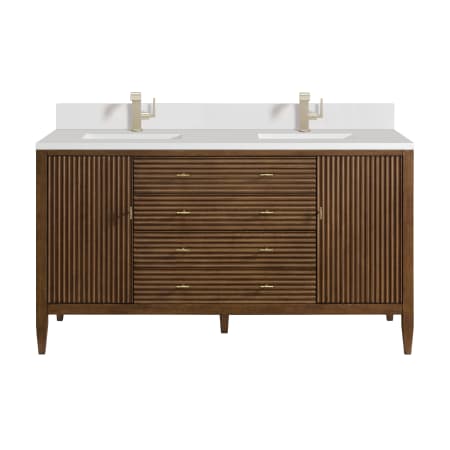 A large image of the James Martin Vanities 485-V60D-1WZ Mid-Century Walnut