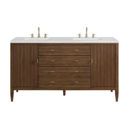 A large image of the James Martin Vanities 485-V60D-3AF Mid-Century Walnut