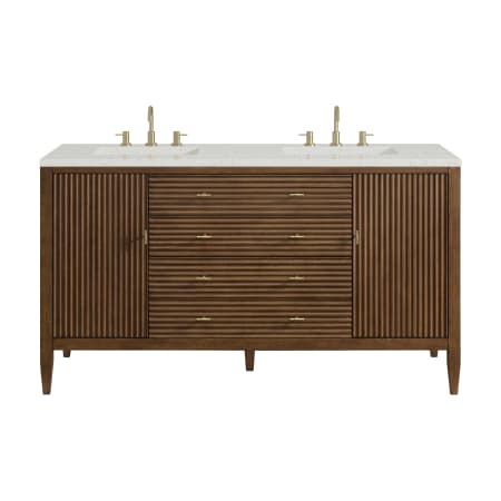 A large image of the James Martin Vanities 485-V60D-3LDL Mid-Century Walnut