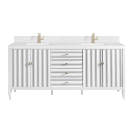 A large image of the James Martin Vanities 485-V72-1WZ Bright White