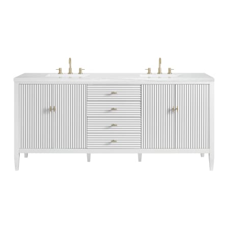 A large image of the James Martin Vanities 485-V72-3AF Bright White