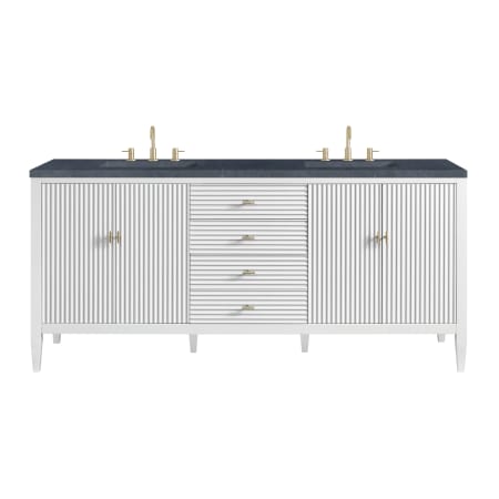 A large image of the James Martin Vanities 485-V72-3CSP Bright White