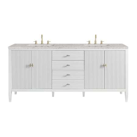 A large image of the James Martin Vanities 485-V72-3EJP Bright White