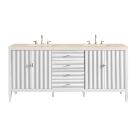A large image of the James Martin Vanities 485-V72-3EMR Bright White